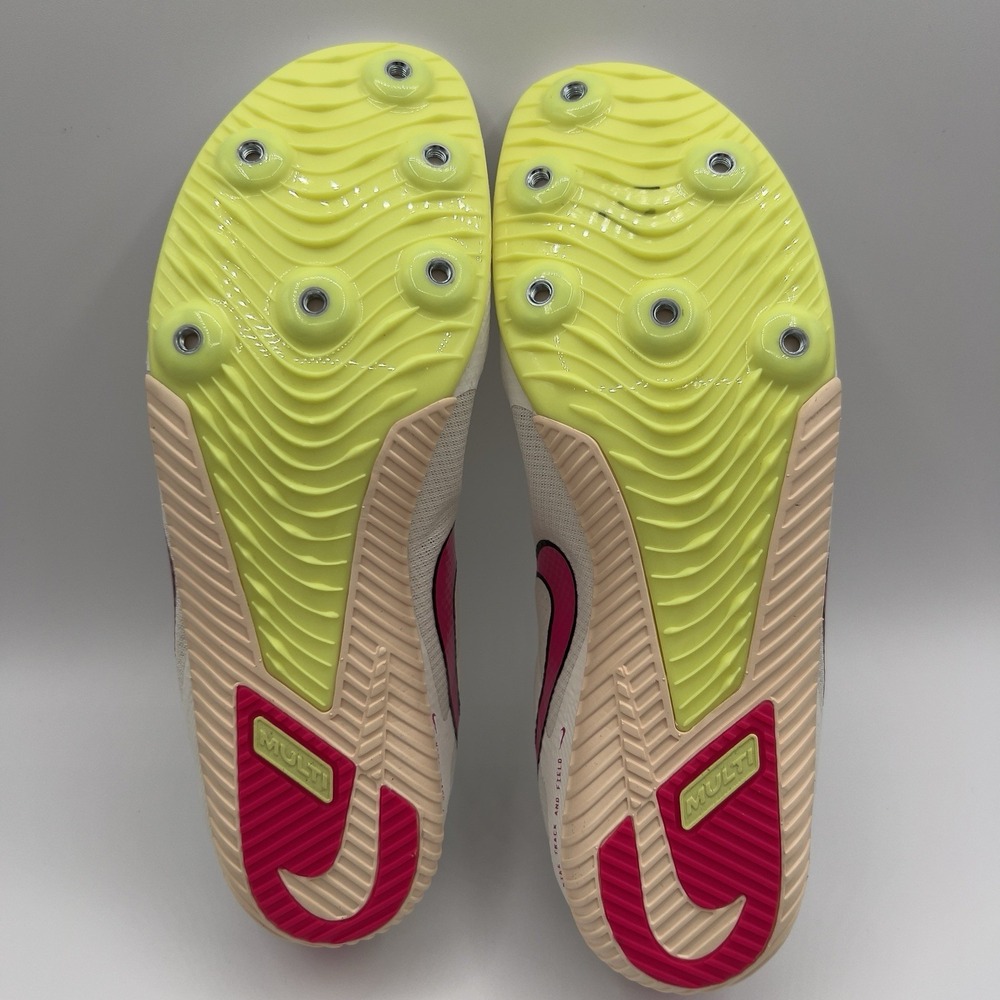 Nike Zoom Rival Multi Event Track Spikes White Pink Mens Size 12 DC8749-101 - Picture 9 of 11